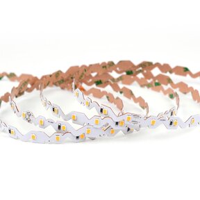 S shape buigbare LED strip natuurlijk wit 4000K IP20 24V 10W 72 LEDs p/m