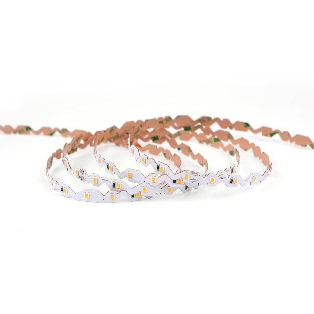 S shape buigbare LED strip warm wit 3000K IP20 24V 10W 72 LEDs p/m