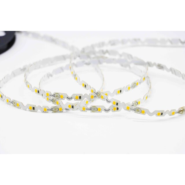 S shape buigbare LED strip warm wit 3000K IP20 24V 10W 72 LEDs p/m