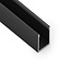 Luksus LED profielen Zwart LED profiel inclusief opaal klikafdekking 18,8mm x 18,6mm - 20ZWART