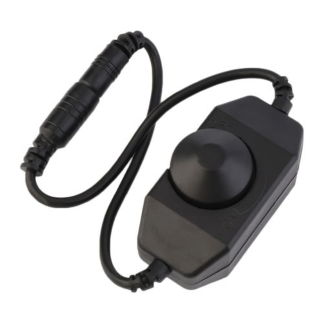 LED draaidimmer 12 & 24 Volt max 8 ampere - Zwart 2025AF6093