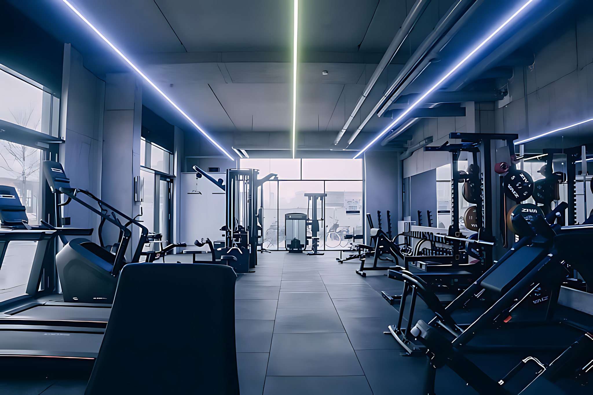 Complete sportschool verlichting met LED profielen en strips – INFINITY LIFTERS