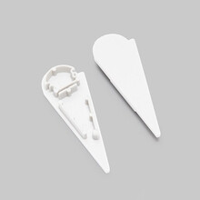 Eindkap set van 2 links en rechts t.b.v. LED profiel WALLE12WIT