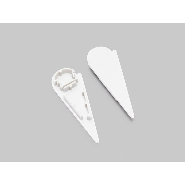 Eindkap set van 2 links en rechts t.b.v. LED profiel WALLE12WIT