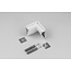 Luksus LED profiel hoekstukken  Wit LED profiel hoekverbinding - WALLE12WIT