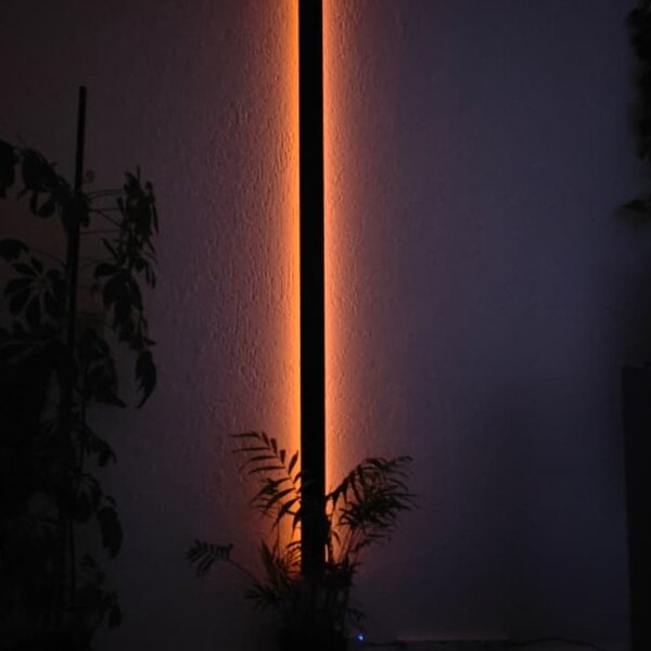 Luksus LED profielen Zwart updown LED wandprofiel inclusief klikafdekking 13,5mm x 40mm - UpDown02zwart