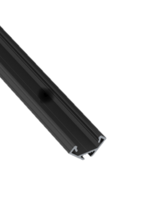 Zwart LED hoekprofiel 2 meter inclusief klikafdekking 16,2mm x 16,02mm - C07ZWART