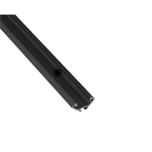 Luksus LED profielen Zwart LED hoekprofiel 2 meter inclusief klikafdekking 16,2mm x 16,02mm - C07ZWART