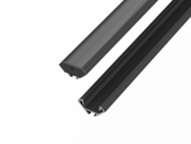 Zwart LED hoekprofiel 2 meter inclusief klikafdekking 16,2mm x 16,02mm - C07ZWART