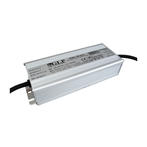 GLP LED voeding  Waterdichte LED voeding 24v 100w dimbaar - IP67 - Fase afsnijding - GTMC-100-24-D