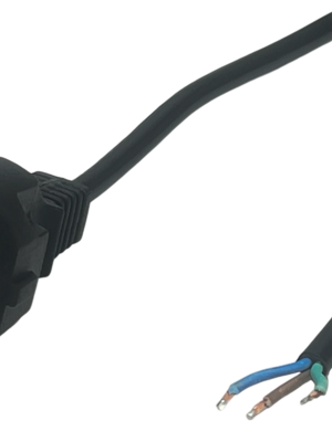 Geaarde LED voeding stroomkabel - zwart - 1,5 meter - 3 aderig