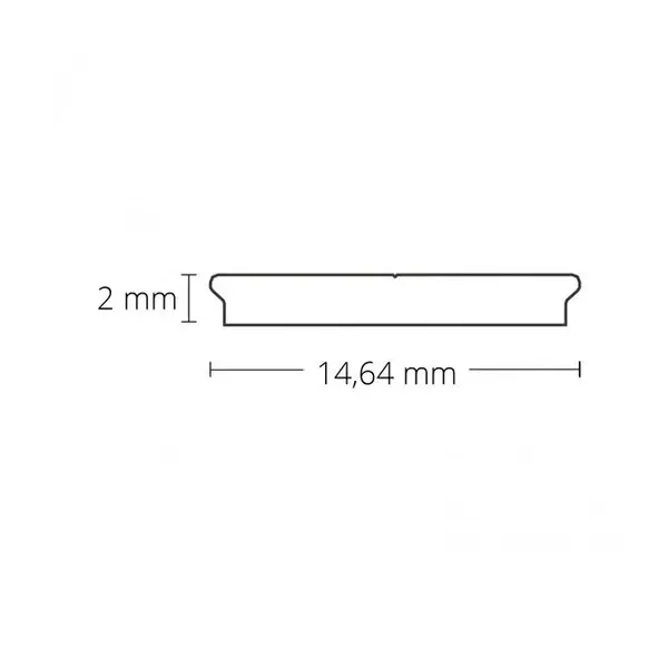 Luksus LED profielen Buigbaar LED profiel 2 meter met halfronde opaal klikafdekking 14ALU - 2 mm x 14,4 mm