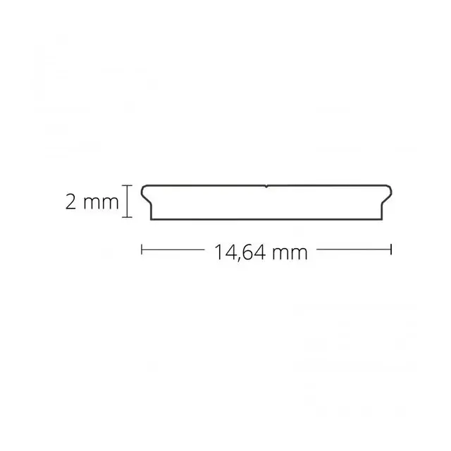 Buigbaar LED profiel 2 meter met halfronde opaal klikafdekking 14ALU - 2 mm x 14,4 mm