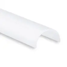 Buigbaar LED profiel 2 meter met halfronde opaal klikafdekking 14ALU - 2 mm x 14,4 mm