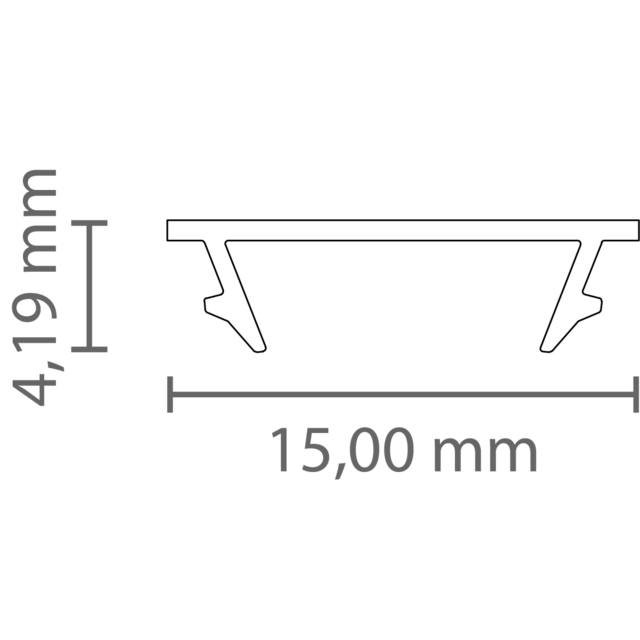 Losse 80 meter zwarte LED profiel klikafdekking - 301, 302, 303,  308 serie