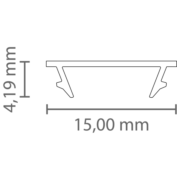 Luksus LED profielen Losse 10 meter opaal LED profiel klikafdekking - 301, 302, 303, 304, 308 serie