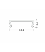 Losse 20 meter afdekking vlak model F12ALU, F12WIT, F12ZWART - C-Opaal-20m