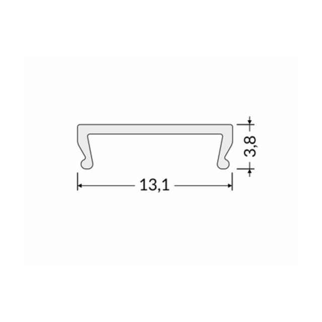 Losse 20 meter afdekking vlak model F12ALU, F12WIT, F12ZWART - C-Opaal-20m