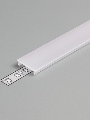 2 meter Losse LED profiel klikafdekking – Opaal – 09ALU, 09WIT, 09ZWART, 09INBOUW -  F CLICK