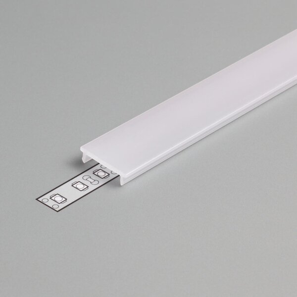 Luksus LED profiel losse afdekking 2 meter Losse LED profiel klikafdekking – Opaal – 09ALU, 09WIT, 09ZWART, 09INBOUW -  F CLICK