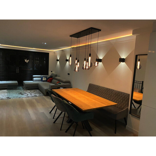 Extra smal LED tegel en stuc profiel inclusief klikafdekking  29,70mm x 9,85mm - SLIMSTUC300