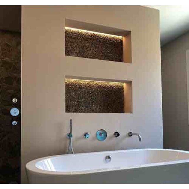 Extra smal LED tegel en stuc profiel inclusief klikafdekking  29,70mm x 9,85mm - SLIMSTUC300