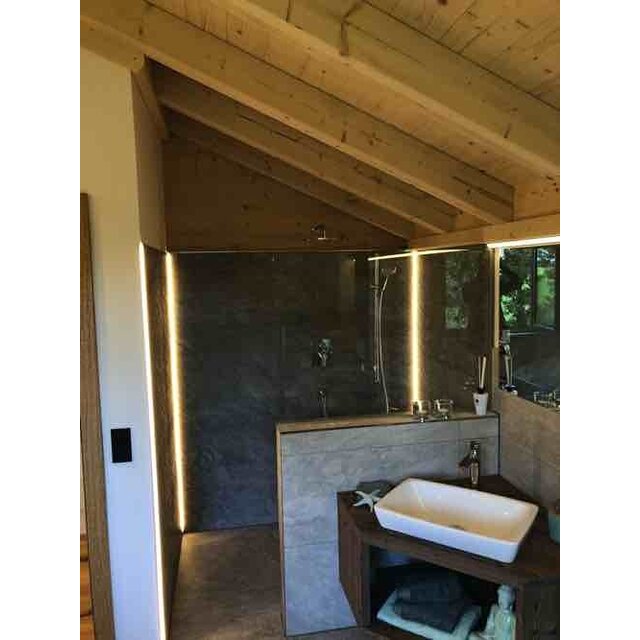 Extra smal LED tegel en stuc profiel inclusief klikafdekking  29,70mm x 9,85mm - SLIMSTUC300