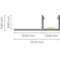 Luksus LED profielen Extra smal LED tegel en stuc profiel inclusief klikafdekking  29,70mm x 9,85mm - SLIMSTUC300