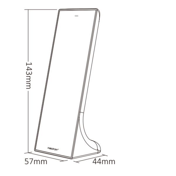 Miboxer Design LED afstandsbediening tafelmodel + Zwarte wandhouder Dual White CCT LED – 3 zones – Miboxer Y2