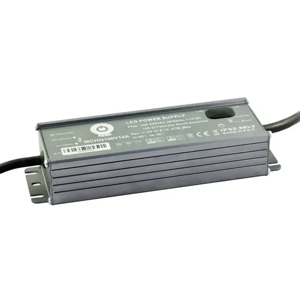 Luksus LED voeding Waterdichte LED voeding 100 watt 12 volt 8,33 Ampère - ip67 - MCHQ100V12-GE