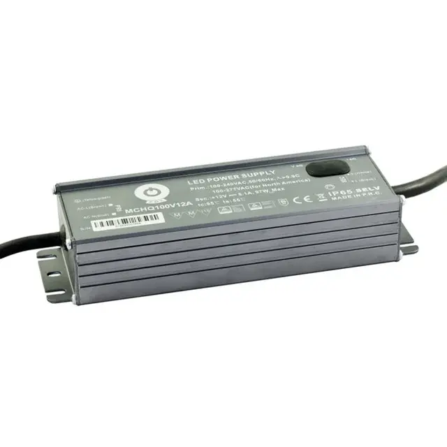 Waterdichte LED voeding 100 watt 12 volt 8,33 Ampère - ip67 - MCHQ100V12-GE