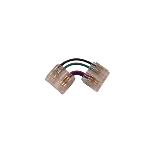 Luksus LED connectoren  RGBW/RGBWW COB LED strip HOEK 90 graden connector recht – soldeervrij – klik connector – 12mm - IP20