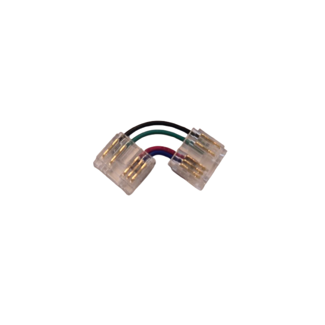 RGBW/RGBWW COB LED strip HOEK 90 graden connector recht – soldeervrij – klik connector – 12mm - IP20
