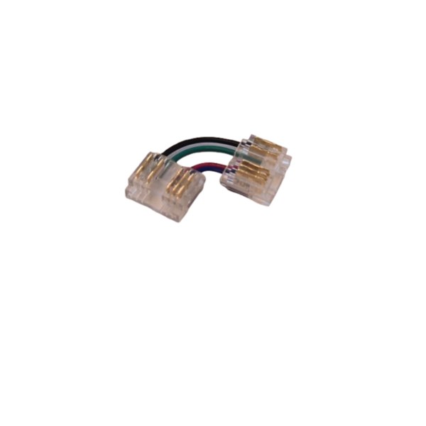 Luksus LED connectoren  RGBW/RGBWW COB LED strip HOEK 90 graden connector recht – soldeervrij – klik connector – 12mm - IP20