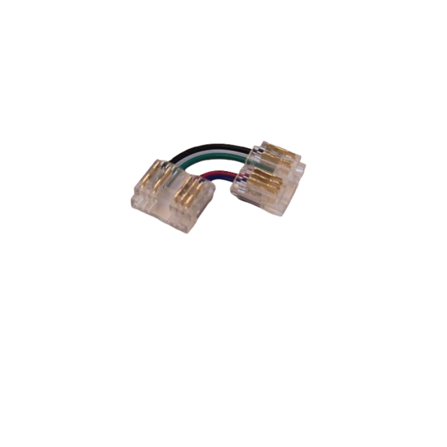 RGBW/RGBWW COB LED strip HOEK 90 graden connector recht – soldeervrij – klik connector – 12mm - IP20