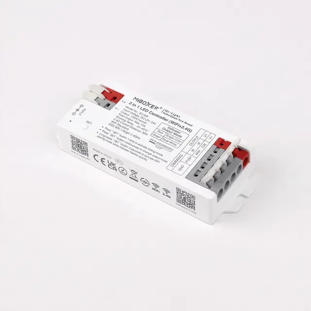 2 in  1 TUYA+ 2,4ghz LED controller om enkel kleurige / dual white LED strips te bedienen 12V/24V - MIBOXER E2-WR