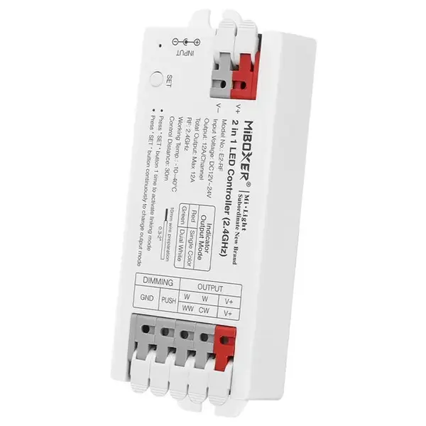 Miboxer Handige klik sluiting 2 -1 LED strip controller - 1 zone - PRO - Miboxer E2-RF