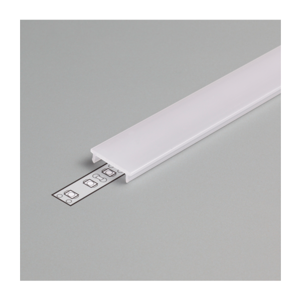 Luksus LED profiel losse afdekking 20 meter Losse LED profiel klikafdekking - Opaal - Trimless10ALU