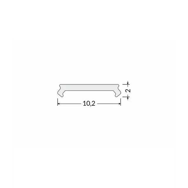 20 meter Losse LED profiel klikafdekking - Opaal - SLIM100 en SLIM200 serie