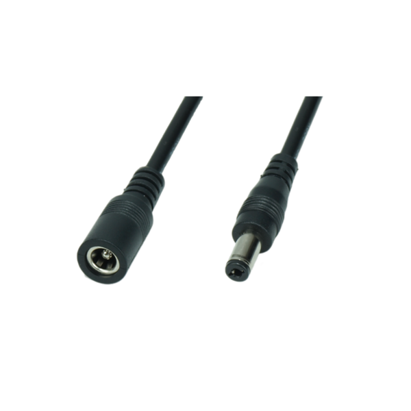 Luksus LED kabel DC 2.1/5.5 mm verlengkabel voor LED voedingen 100cm - POSDC-Y-PS21-1.0