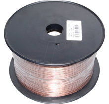 2 aderige led strip aansluitkabel 0,75 kwadraat - 1 meter transparant