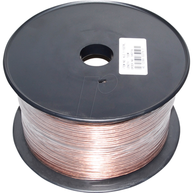 2 aderige led strip aansluitkabel 0,75 kwadraat - 1 meter transparant