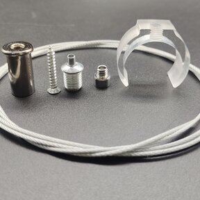 360 graden 30mm plafondklem en/of muur met ophangkabel set