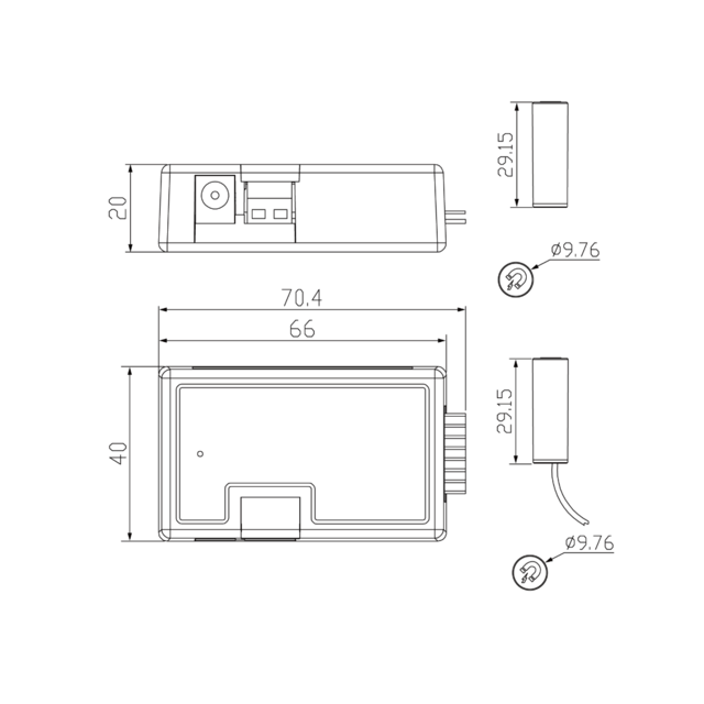 Magnetische kast sensor LED controller - SMC002 WIT