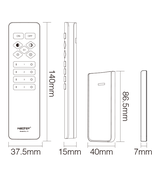 WITTE Design afstandsbediening voor enkel kleurige / dual white LED strips - 4 zone - Miboxer C1 WIT