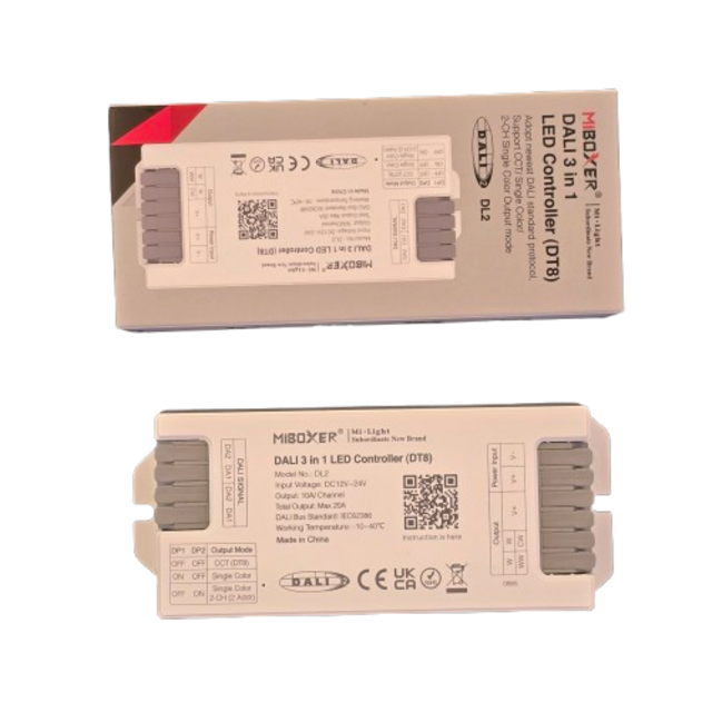 DALI LED controller 3 in 1 LED strip controller - Miboxer DALI 3- in 1 DT8 DL2