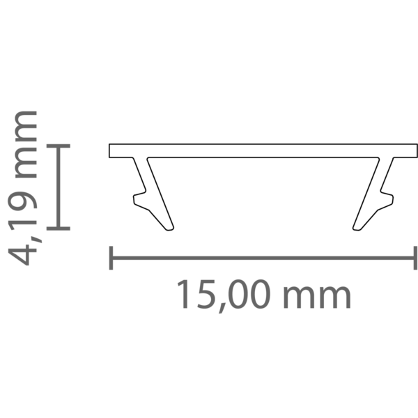 Luksus LED profiel losse afdekking Losse 10 meter zwarte LED profiel klikafdekking - 301, 302, 303, 308 serie - Copy