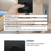 MiBoxer draadloze ZWARTE LED wanddimmer - Draadloze wanddimmer - MIBOXER K1B