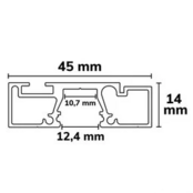 Gordijnrail LED profiel 200cm GR1-wit