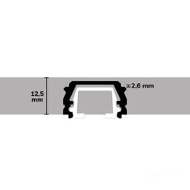 Vochtbestendig LED strip Gipsplaatpaneel 12,5 mm – Profiel 200 cm - VG1 